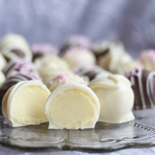 Homemade painted chocolate pralines
