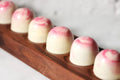 Homemade painted chocolate pralines