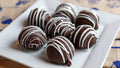 Homemade chocolate pralines(shelled truffles)￼